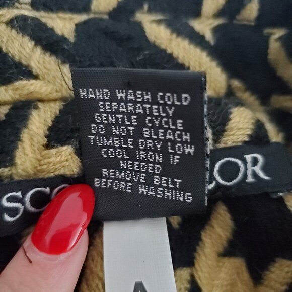 Scott Taylor Womens Vintage Camel Houndstooth Wide Belted Blazer Size S 80's - Picture 8 of 9